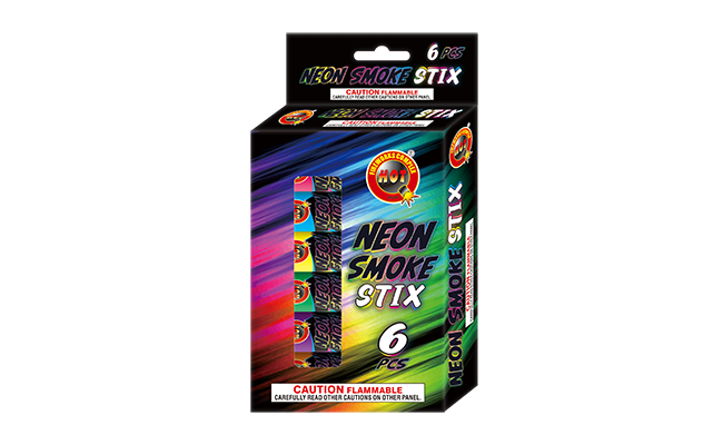 Neon Smoke Sticks 6-pack 